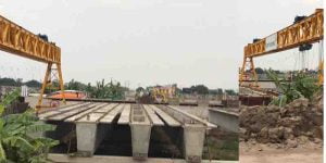 Tiến độ thi công càu vượt sông đáy